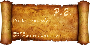 Peitz Euniké névjegykártya